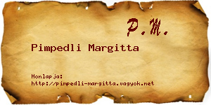 Pimpedli Margitta névjegykártya